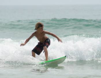 Surfing Young Boy Surfing