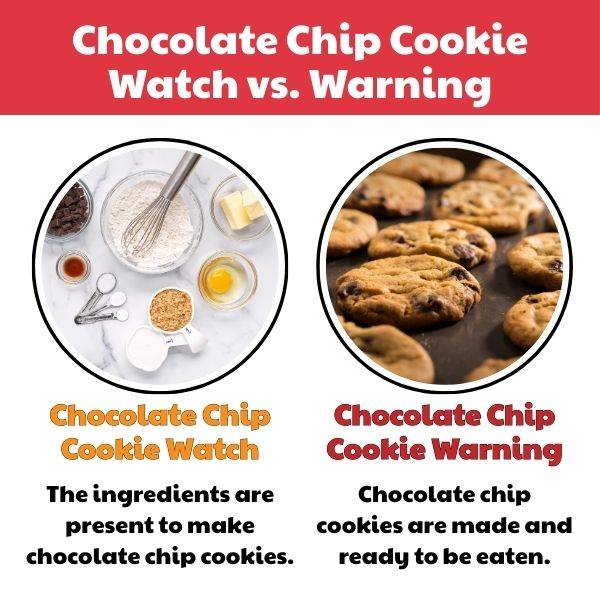 Watch vs Warning Watch vs Warning